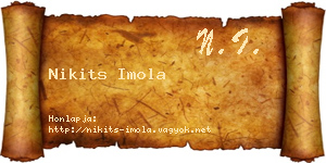 Nikits Imola névjegykártya